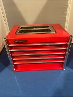 Snap-on Red Multi-Drawer Style Toaster  with Chrome Trim